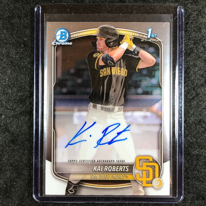 2025 Bowman Chrome KAI ROBERTS Prospects 1st Bowman Auto Base #KR