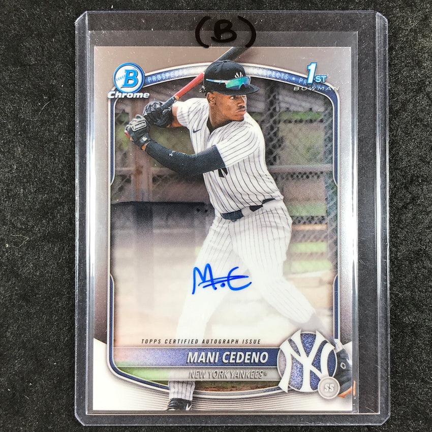 2025 Bowman Chrome MANI CEDENO Prospects 1st Bowman Auto Base #MCE (B)