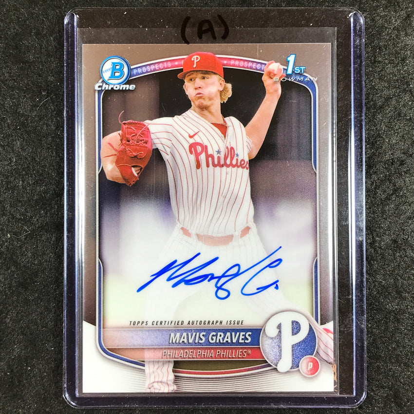 2025 Bowman Chrome MAVIS GRAVES Prospects 1st Bowman Auto Base #MG (A)