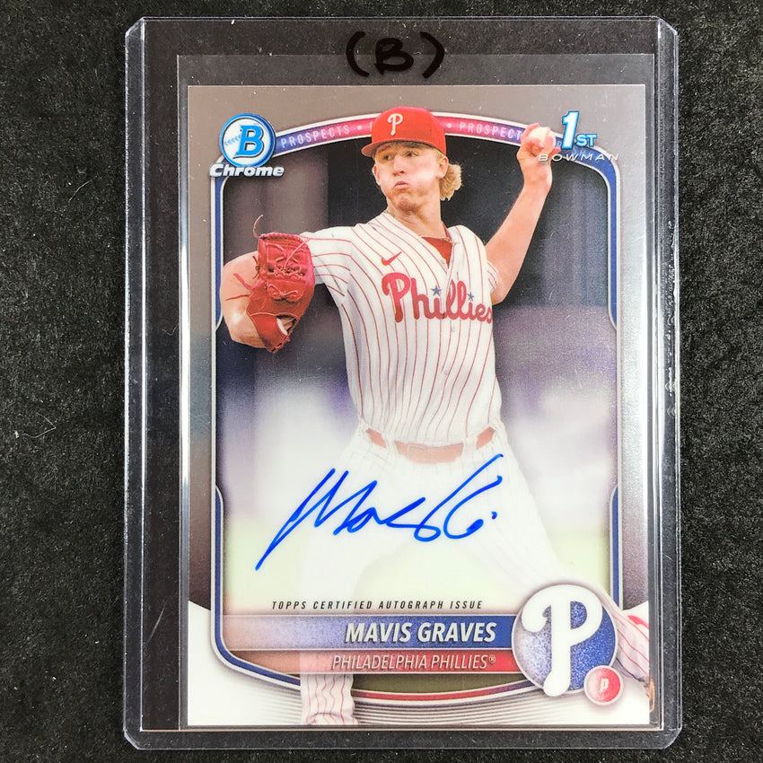 2025 Bowman Chrome MAVIS GRAVES Prospects 1st Bowman Auto Base #MG (B)