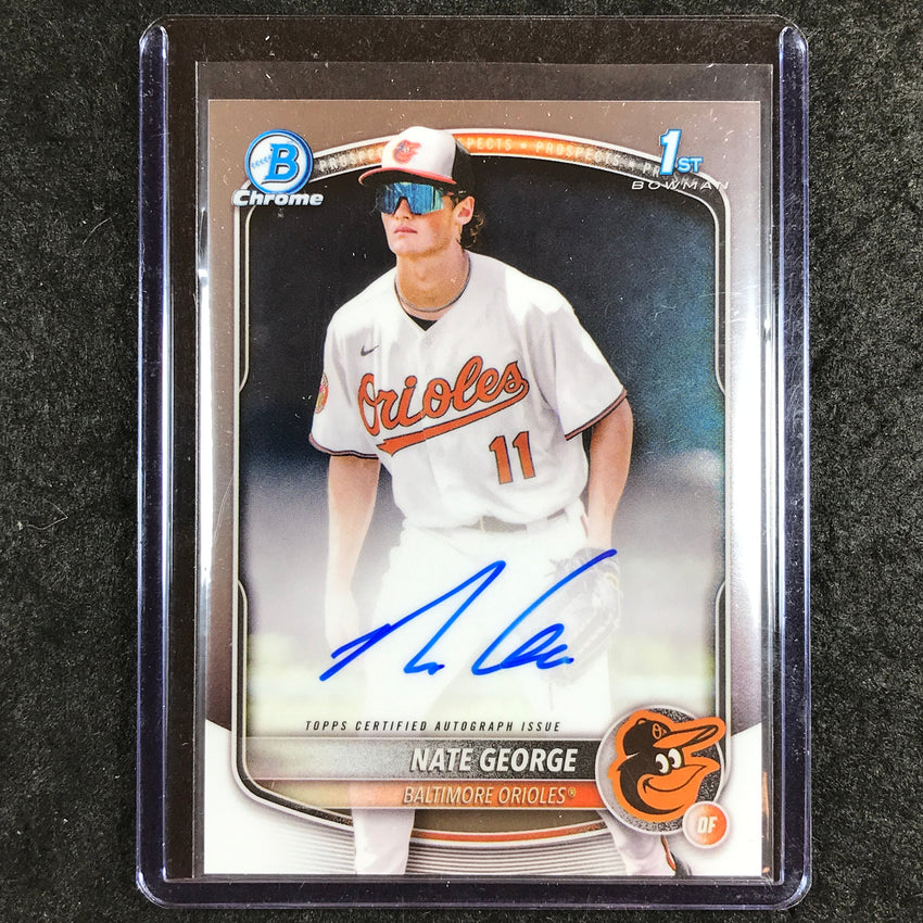 2025 Bowman Chrome NATE GEORGE Prospects 1st Bowman Auto Base #NG