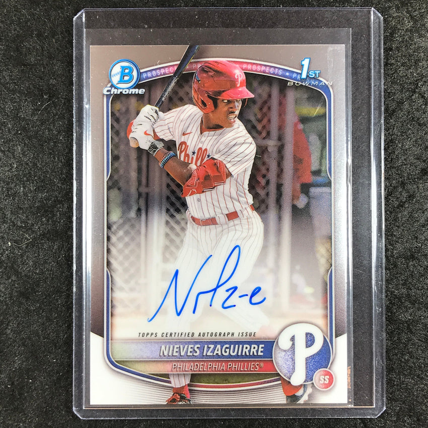 2025 Bowman Chrome NIEVEZ IZAGUIRRE Prospects 1st Bowman Auto Base #NI