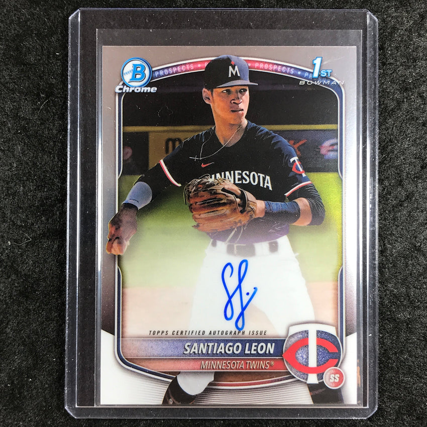 2025 Bowman Chrome SANTIAGO LEON Prospects 1st Bowman Auto Base #SL