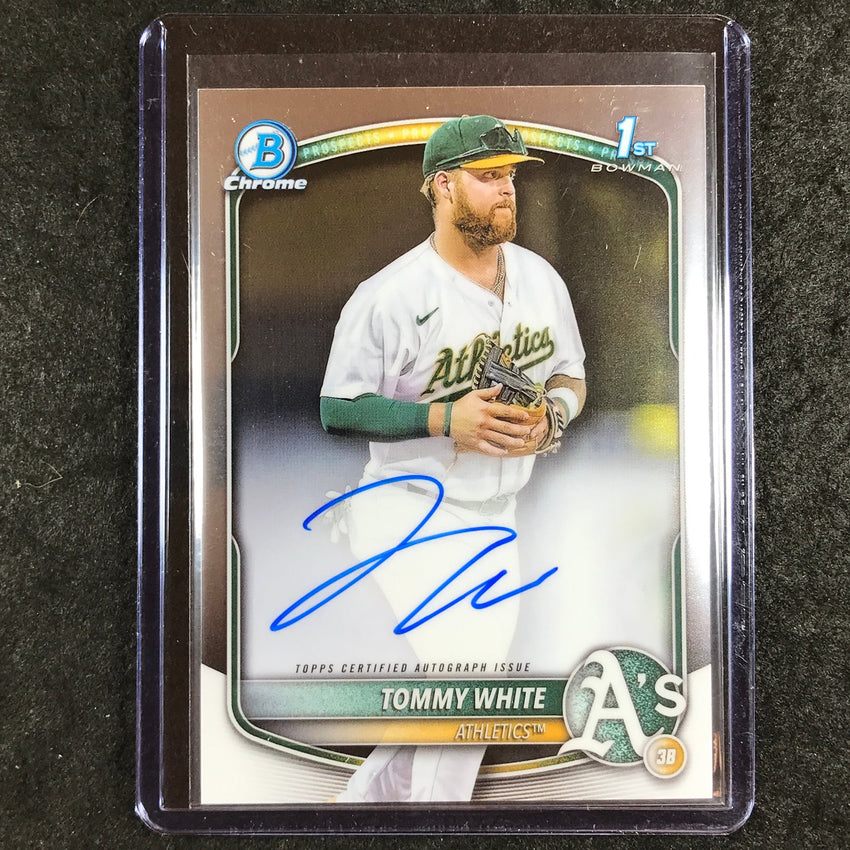 2025 Bowman Chrome TOMMY WHITE Prospects 1st Bowman Auto Base #TWH