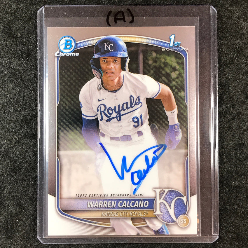 2025 Bowman Chrome WARREN CALCANO Prospects 1st Bowman Auto Base #WC (A)