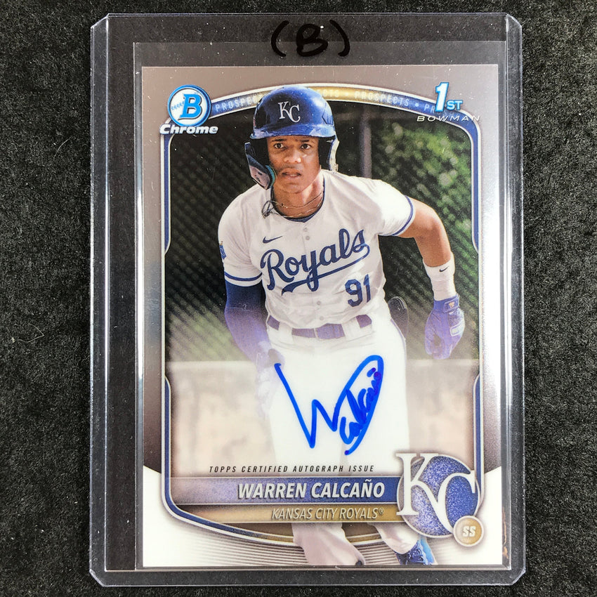 2025 Bowman Chrome WARREN CALCANO Prospects 1st Bowman Auto Base #WC (B)