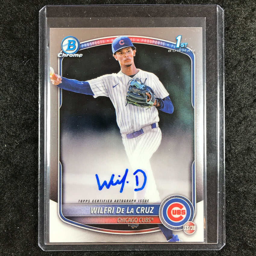 2025 Bowman Chrome WILFRI DE LA CRUZ Prospects 1st Bowman Auto Base #WD