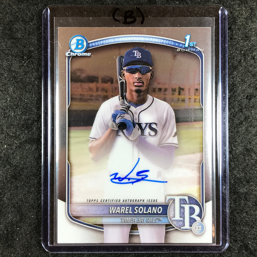 2025 Bowman Chrome WAREL SOLANO Prospects 1st Bowman Auto Base #WS (B)