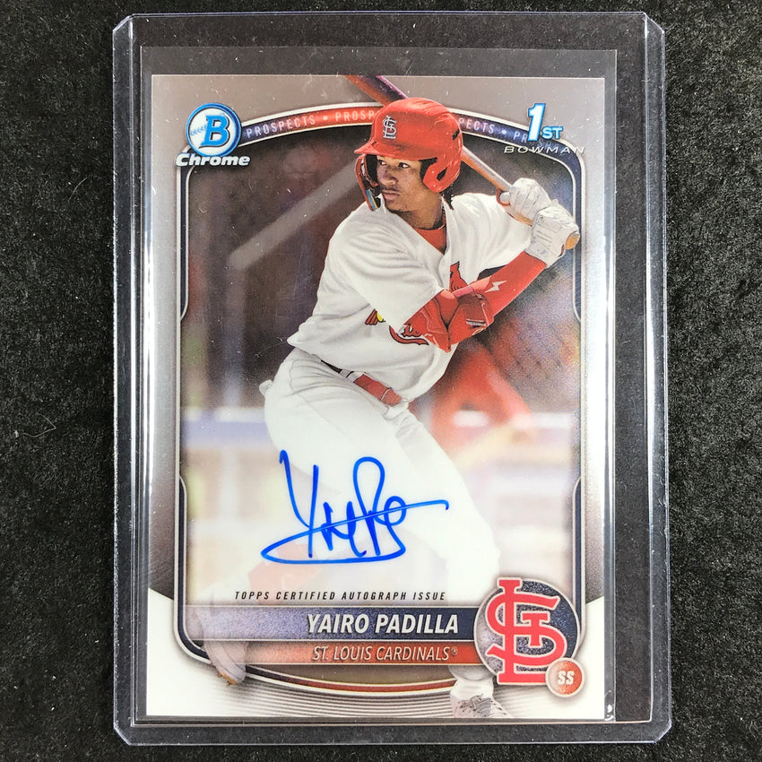 2025 Bowman Chrome YAIRO PADILLA Prospects 1st Bowman Auto Base #YP