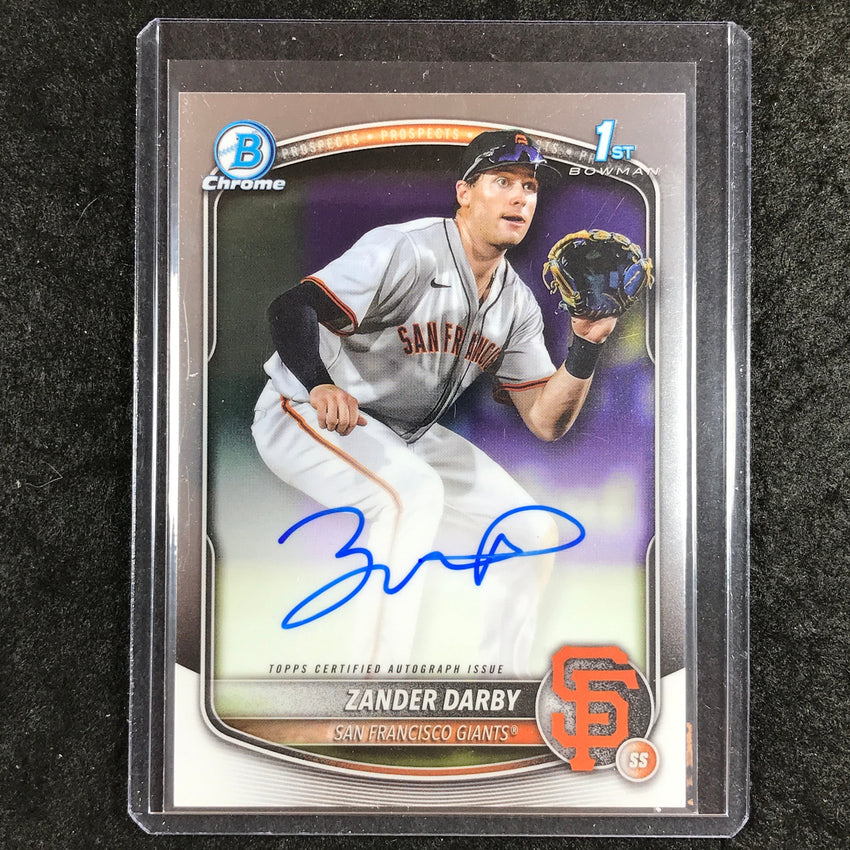 2025 Bowman Chrome ZANDER DARBY Prospects 1st Bowman Auto Base #ZD