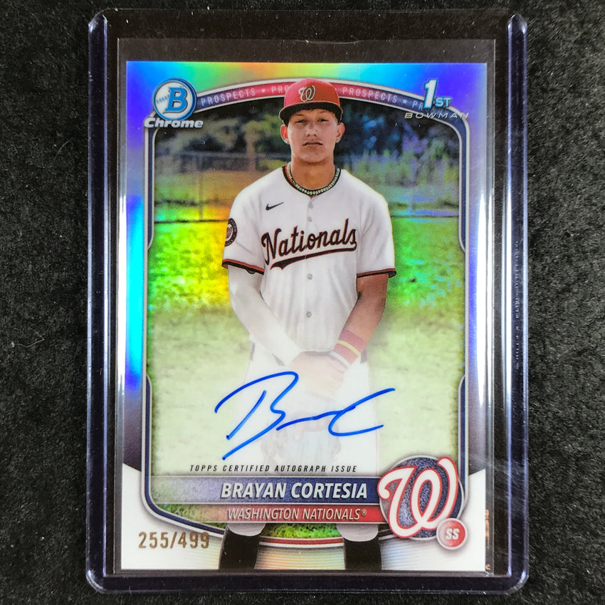 2025 Bowman Chrome BRAYAN CORTESIA Prospects 1st Bowman Auto Refractor 255/499