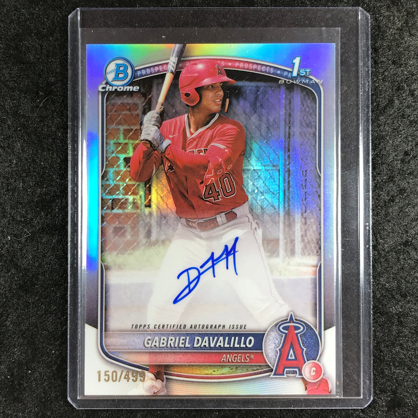2025 Bowman Chrome GABRIEL DAVALILLO Prospects 1st Bowman Auto Refractor 150/499