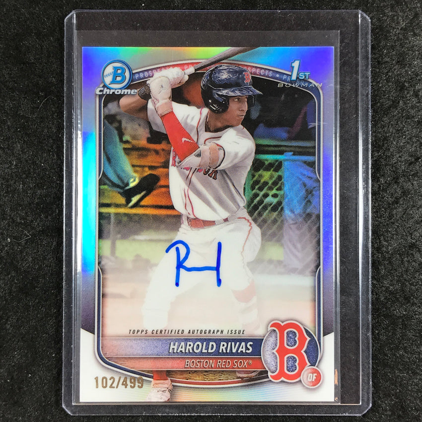 2025 Bowman Chrome HAROLD RIVAS Prospects 1st Bowman Auto Refractor 102/499