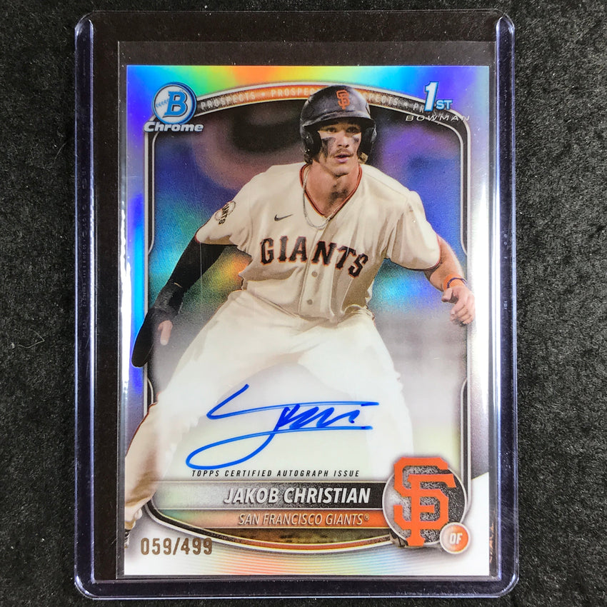 2025 Bowman Chrome JAKOB CHRISTIAN Prospects 1st Bowman Auto Refractor 59/499