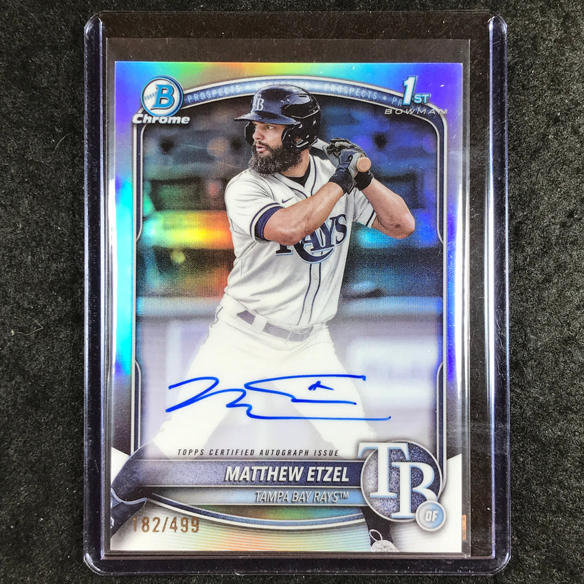 2025 Bowman Chrome MATTHEW ETZEL Prospects 1st Bowman Auto Refractor 182/499