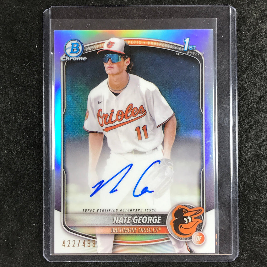 2025 Bowman Chrome NATE GEORGE Prospects 1st Bowman Auto Refractor 422/499