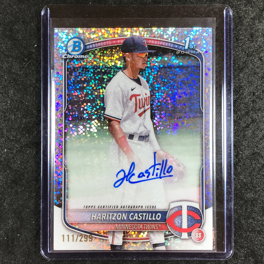 2025 Bowman Chrome HARITZON CASTILLO Prospects 1st Bowman Auto Speckle 111/299