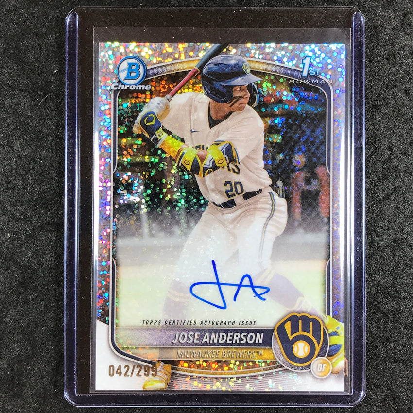 2025 Bowman Chrome JOSE ANDERSON Prospects 1st Bowman Auto Speckle 42/299