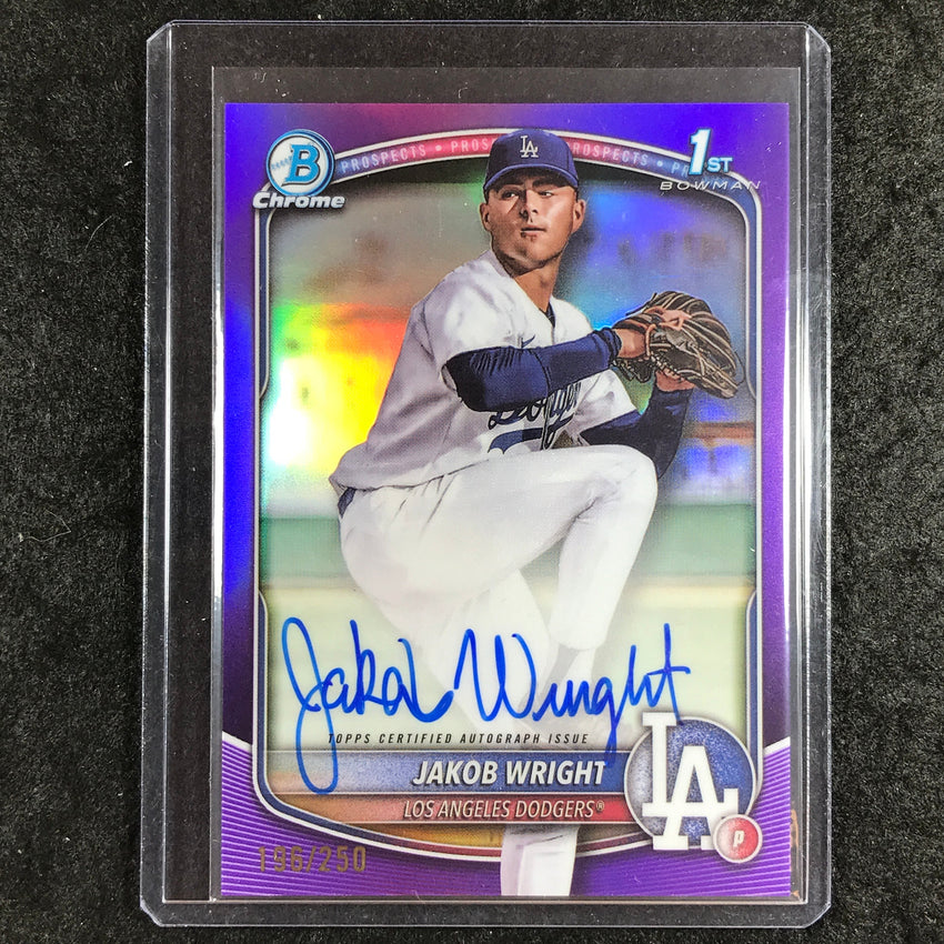 2025 Bowman Chrome JAKOB WRIGHT Prospects 1st Bowman Auto Purple 196/250