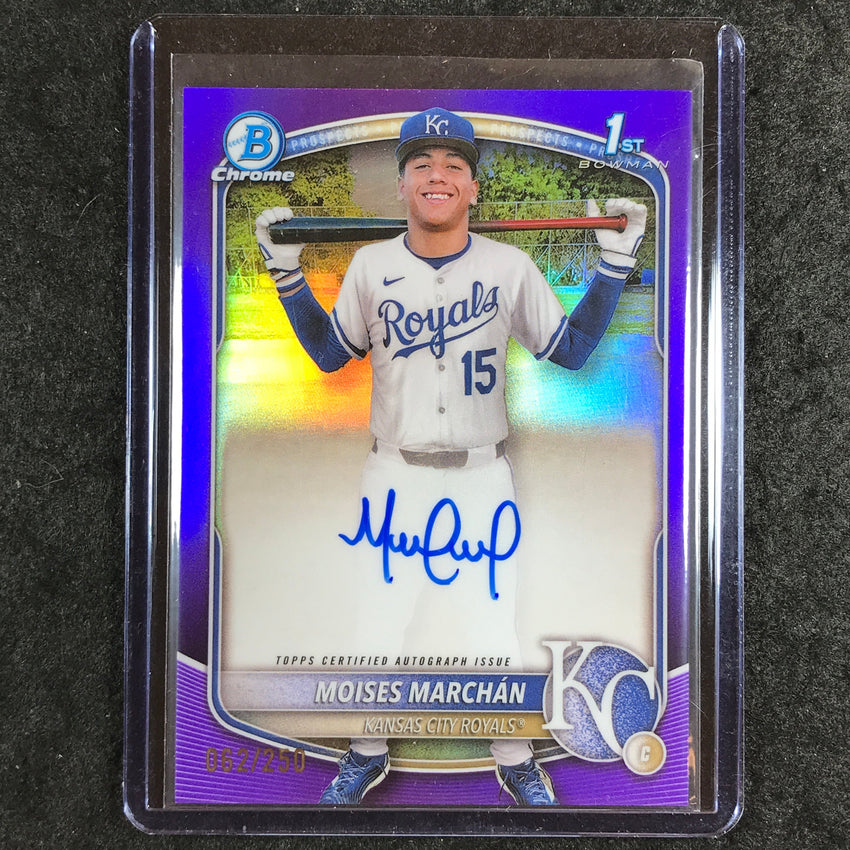 2025 Bowman Chrome MOISES MARCHAN Prospects 1st Bowman Auto Purple 62/250