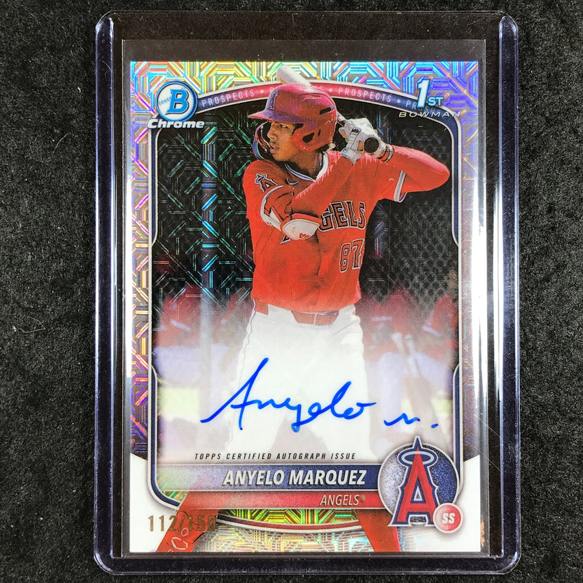 2025 Bowman Chrome ANYELO MARQUEZ Prospects 1st Bowman Auto HTA Choice 112/150