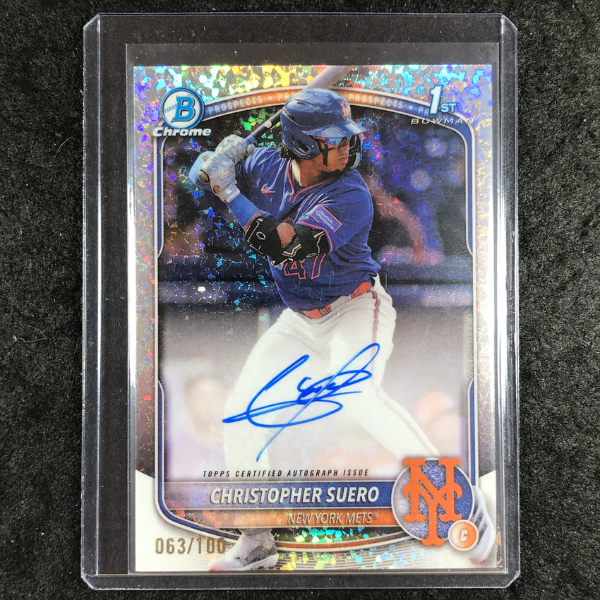 2025 Bowman Chrome CHRISTOPHER SUERO Prospects Auto Mini-Diamond 63/100