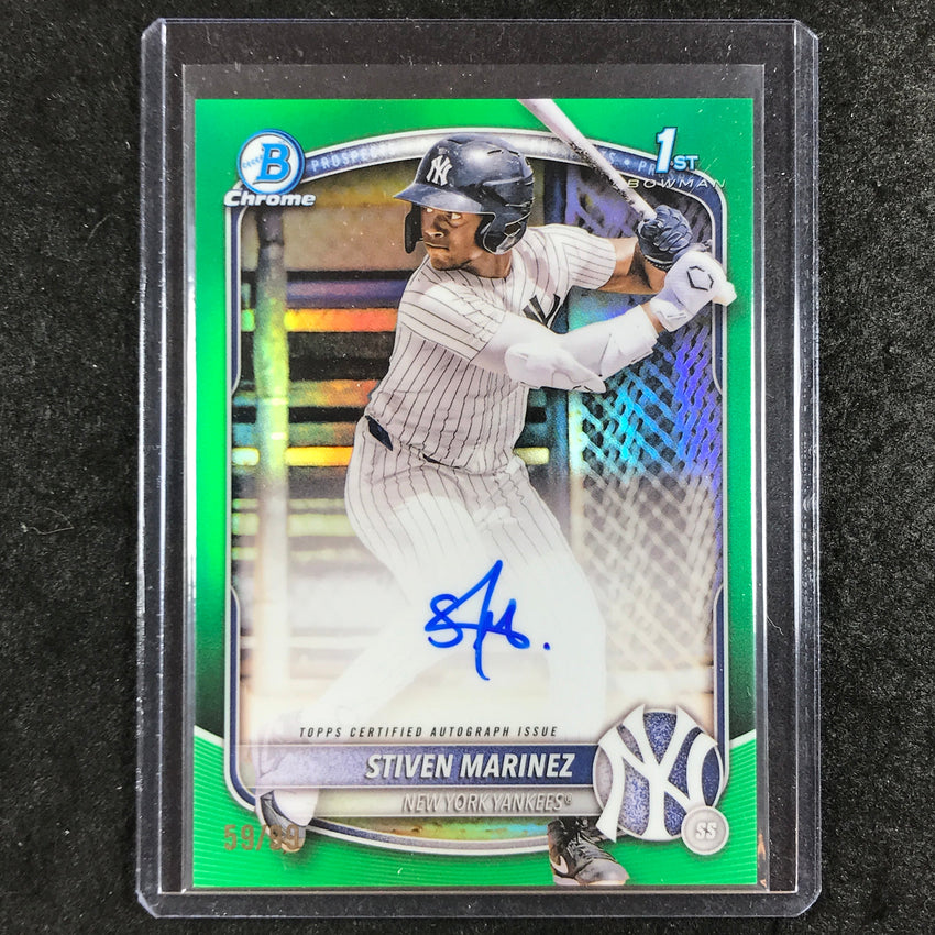 2025 Bowman Chrome STIVEN MARINEZ Prospects 1st Bowman Auto Green 59/99