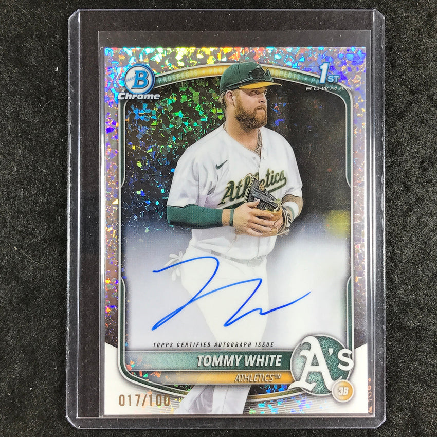 2025 Bowman Chrome TOMMY WHITE Prospects 1st Bowman Auto Mini-Diamond 17/100
