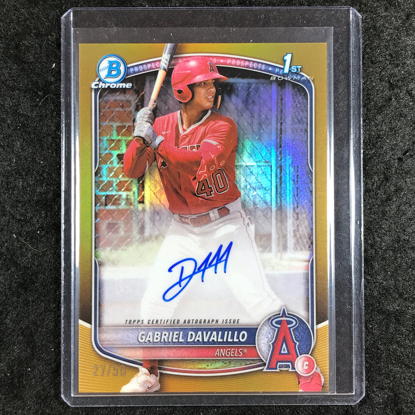 2025 Bowman Chrome GABRIEL DAVALILLO Prospects 1st Bowman Auto Gold 27/50