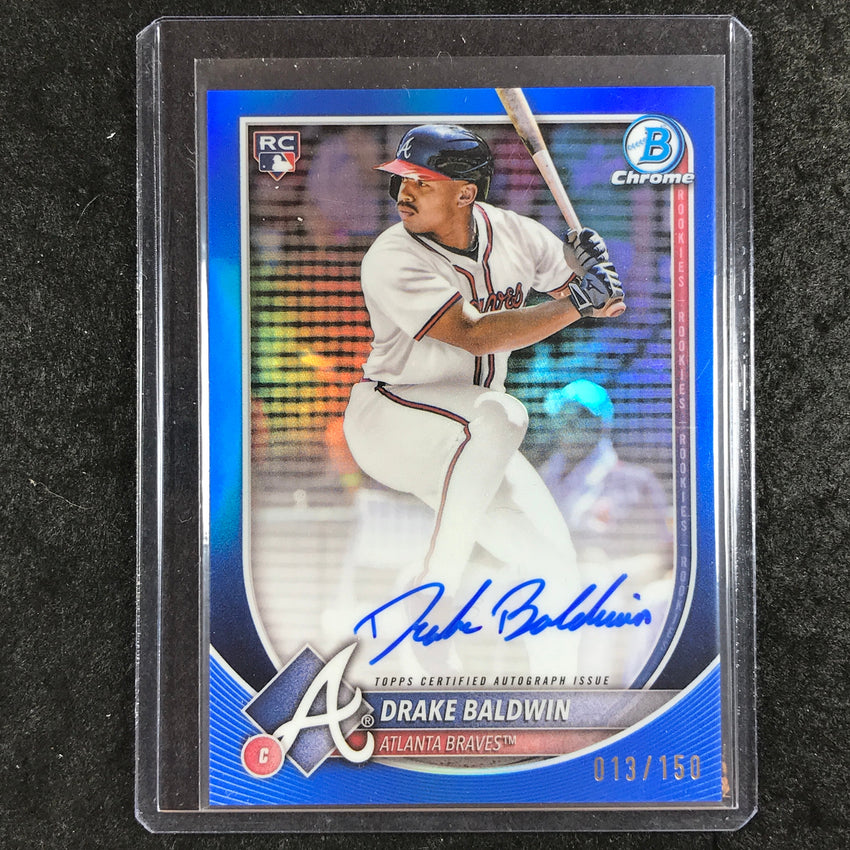 2025 Bowman Chrome DRAKE BALDWIN Chrome Rookie Autographs Blue 13/150