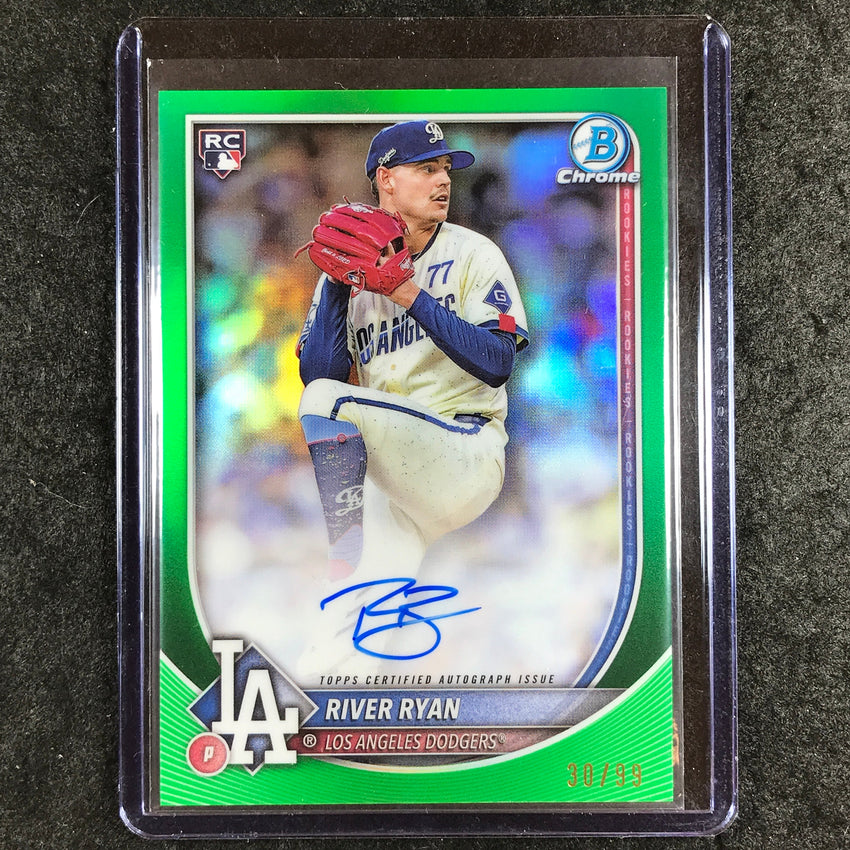 2025 Bowman Chrome RIVER RYAN Chrome Rookie Autographs Green 30/99