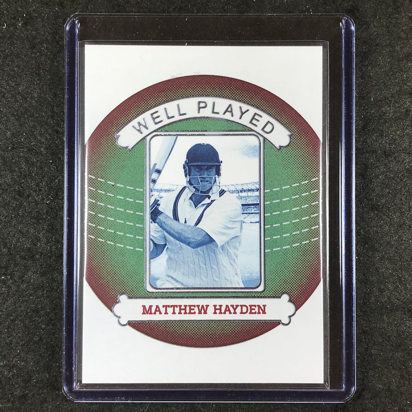 2024 Futera Vintage Cricket MATTHEW HAYDEN Well Played Green 8/9 #17