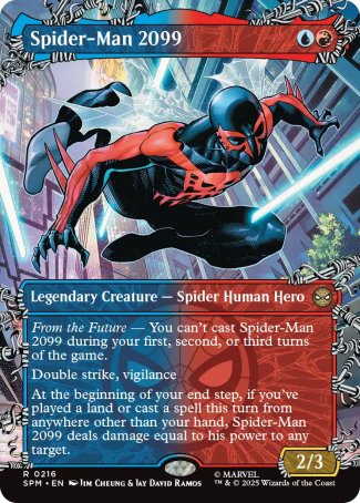 FOIL SHOWCASE Spider-Man 2099 - #216 Rare Marvel's Spider-Man