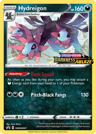 Hydreigon - SWSH037 - Pokemon SWSH Sword & Shield Promo