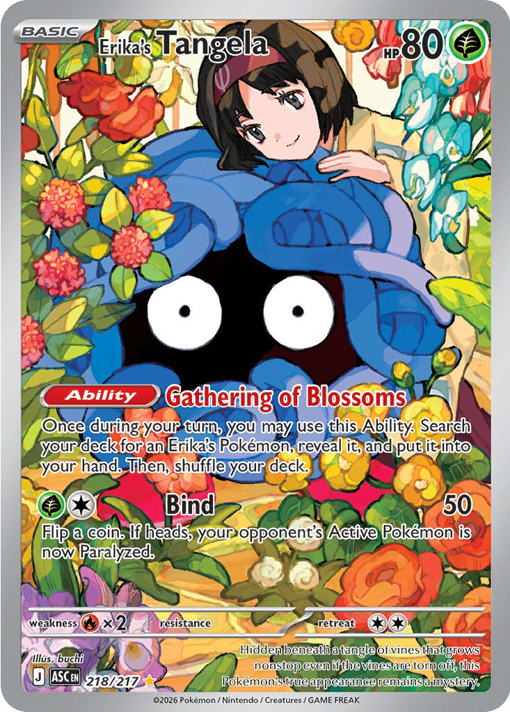 Erika's Tangela - ( 218/217 ) - Illustration Rare - Pokemon ME Ascended Heroes