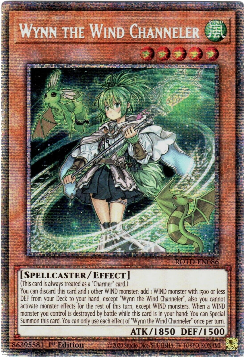 Starlight Rare Wynn The Wind Channeler - Rotd-en100 - 1st Edition