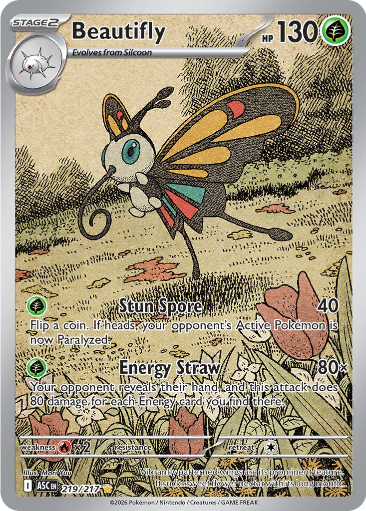 Beautifly - ( 219/217 ) - Illustration Rare - Pokemon ME Ascended Heroes