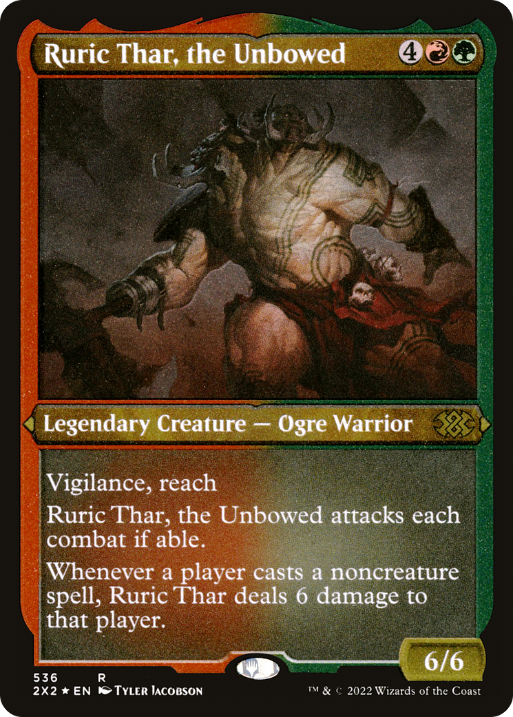 [ EF ] [FOIL] Ruric Thar, the Unbowed (Foil Etched) #536 - RARE 2X2 - Double Masters 2022