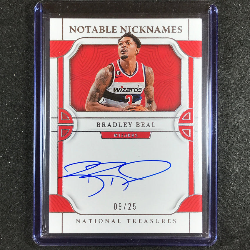 2022-23 National Treasures Bradley Beal Notable Nicknames Auto 9/25