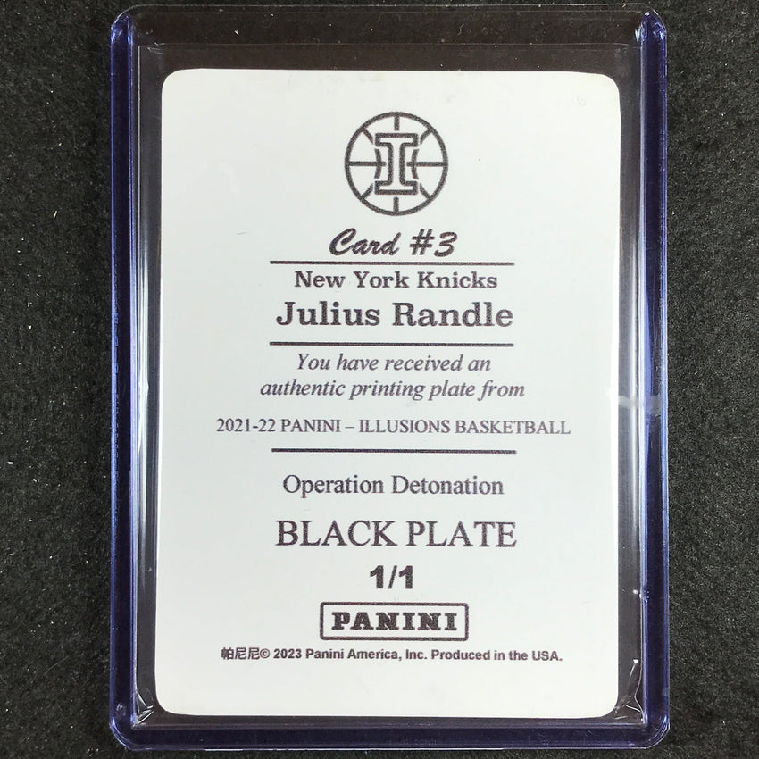 2022-23 National Treasures Julius Randle Operation Detonation Printing Plate 1/1