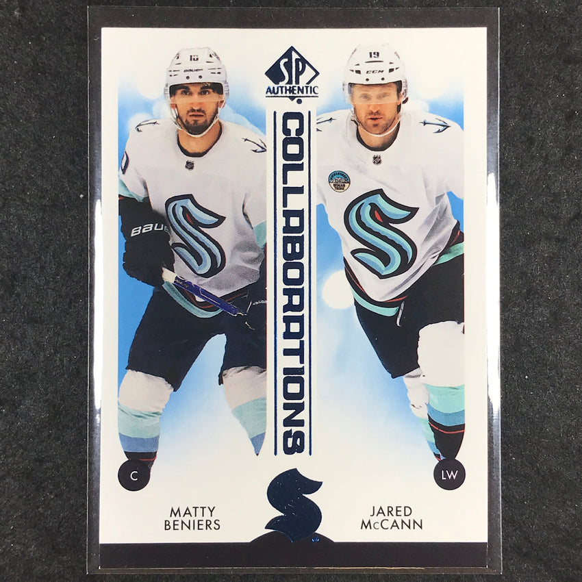 2023-24 SP Authentic NHL MATTY BENIERS JARED MCCANN Collaborations Blue #13