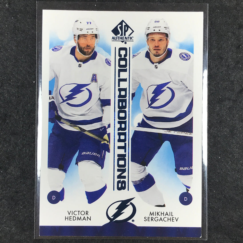 2023-24 SP Authentic NHL VICTOR HEDMAN MIKHAIL SERGACHEV Collaborations Blue #16