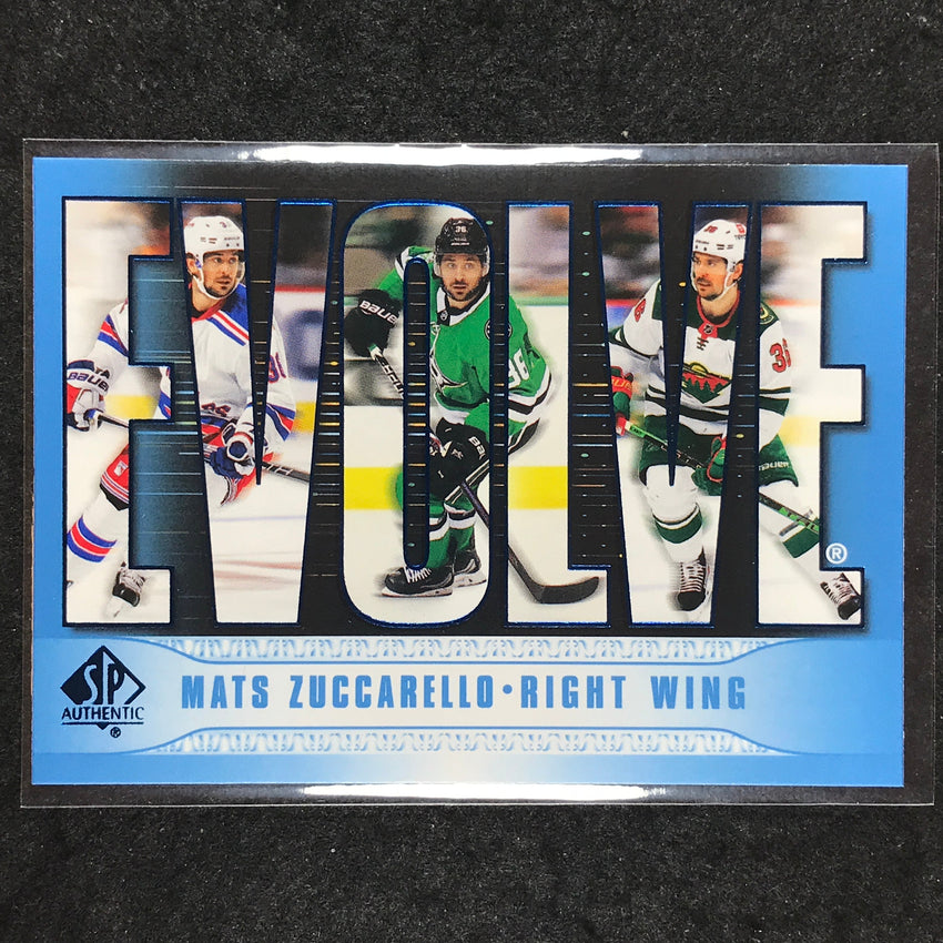 2023-24 SP Authentic NHL MATS ZUCCARELLO Evolve Blue #11