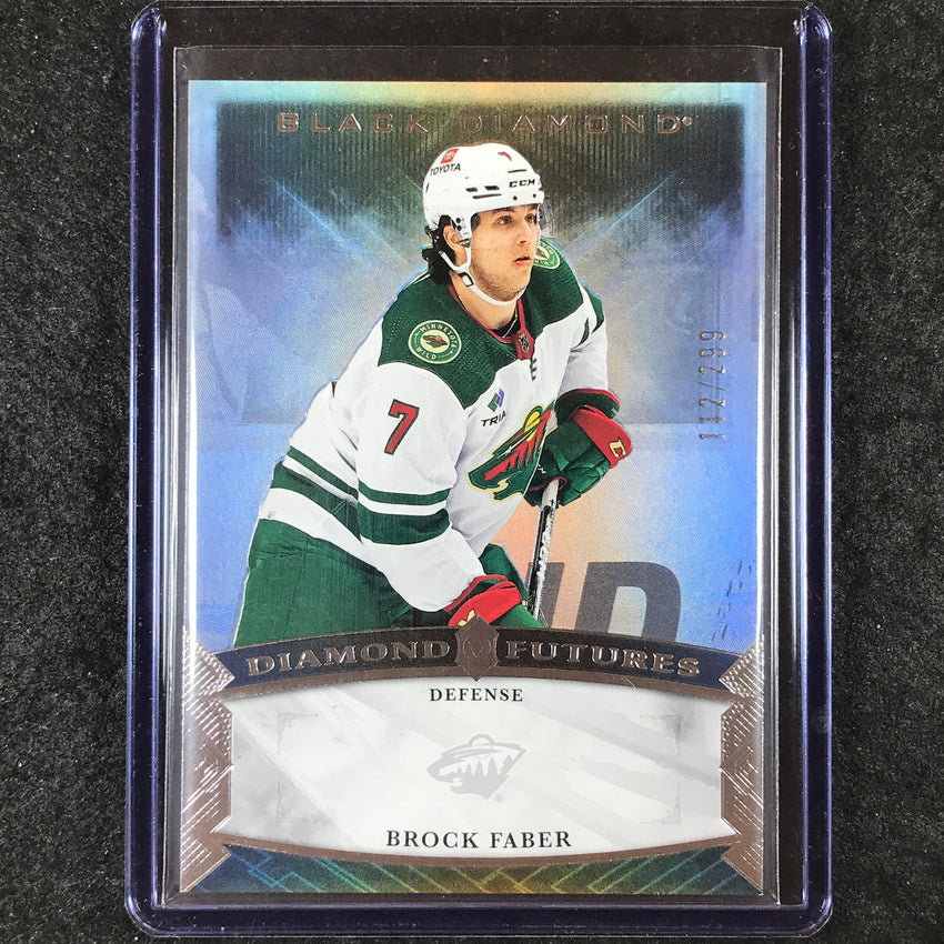 2023-24 Black Diamond NHL BROCK FABER Diamond Futures Rookie 112/299