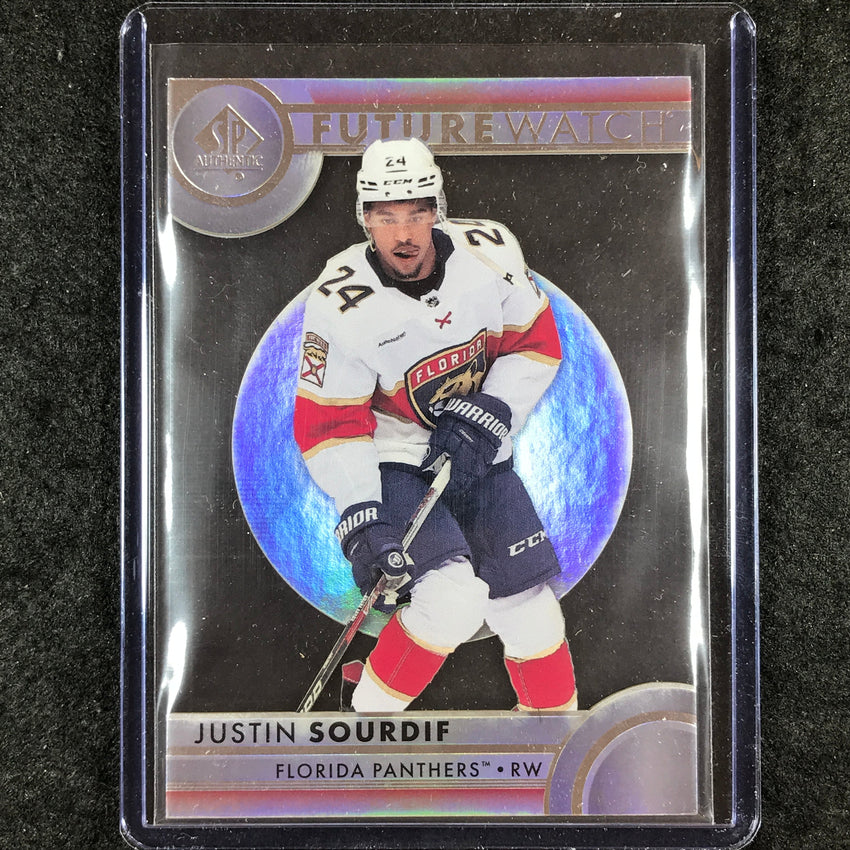 2023-24 SP Authentic NHL JUSTIN SOURDIF Future Watch Rookie Acetate SSP #189