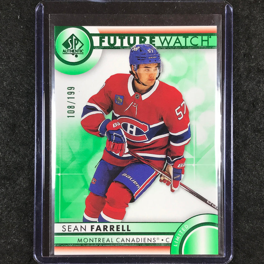 2023-24 SP Authentic NHL SEAN FARRELL Future Watch Rookie Green 108/199