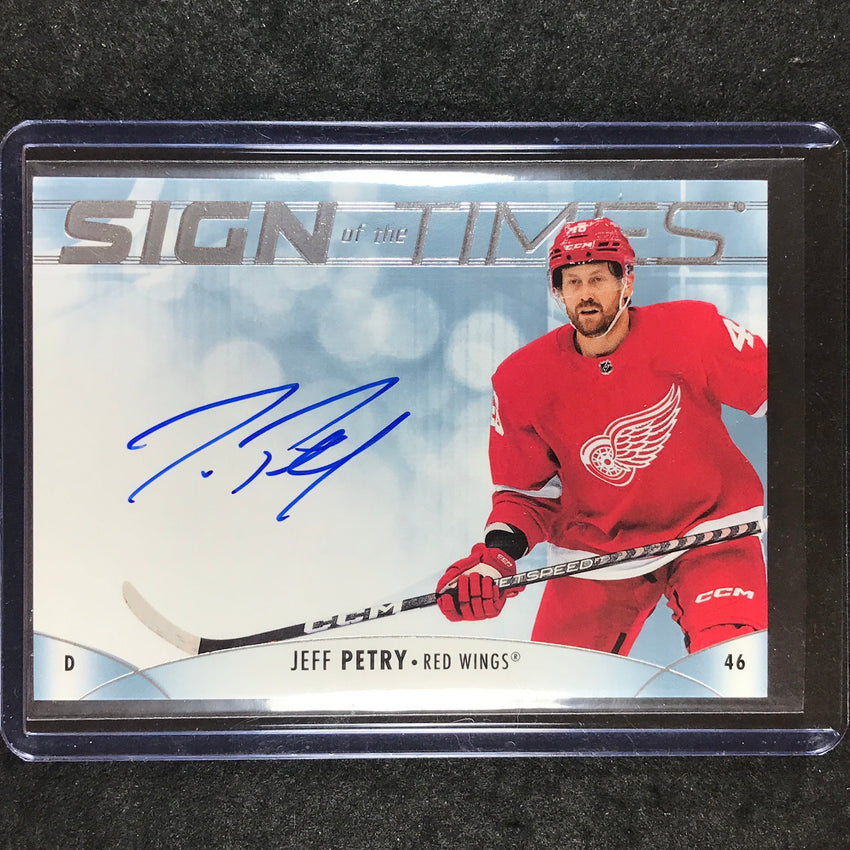 2023-24 SP Authentic NHL JEFF PETRY Sign of the Times Auto #JP