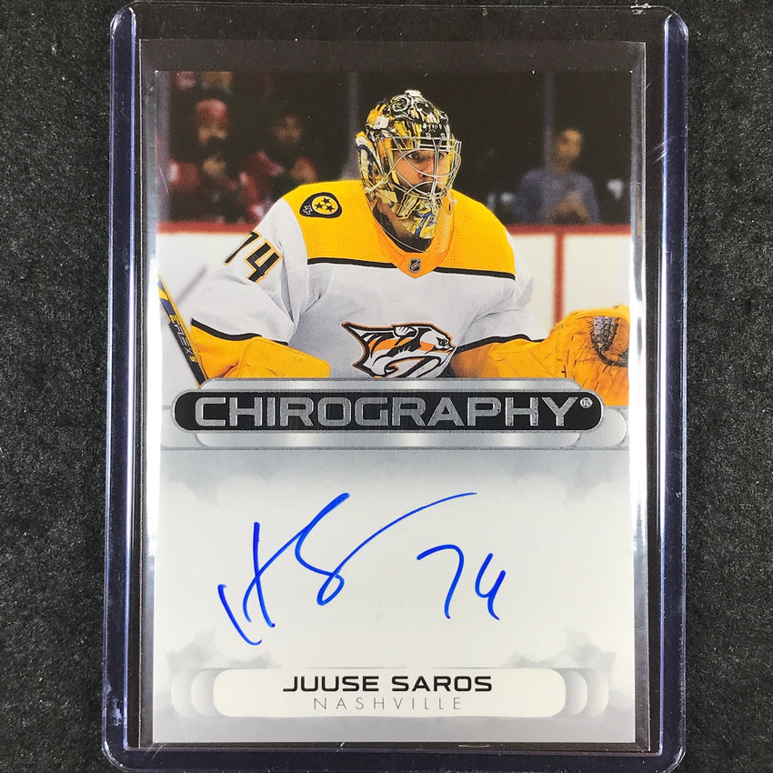 2023-24 SP Authentic NHL JUUSE SAROS Chiography Auto #SA