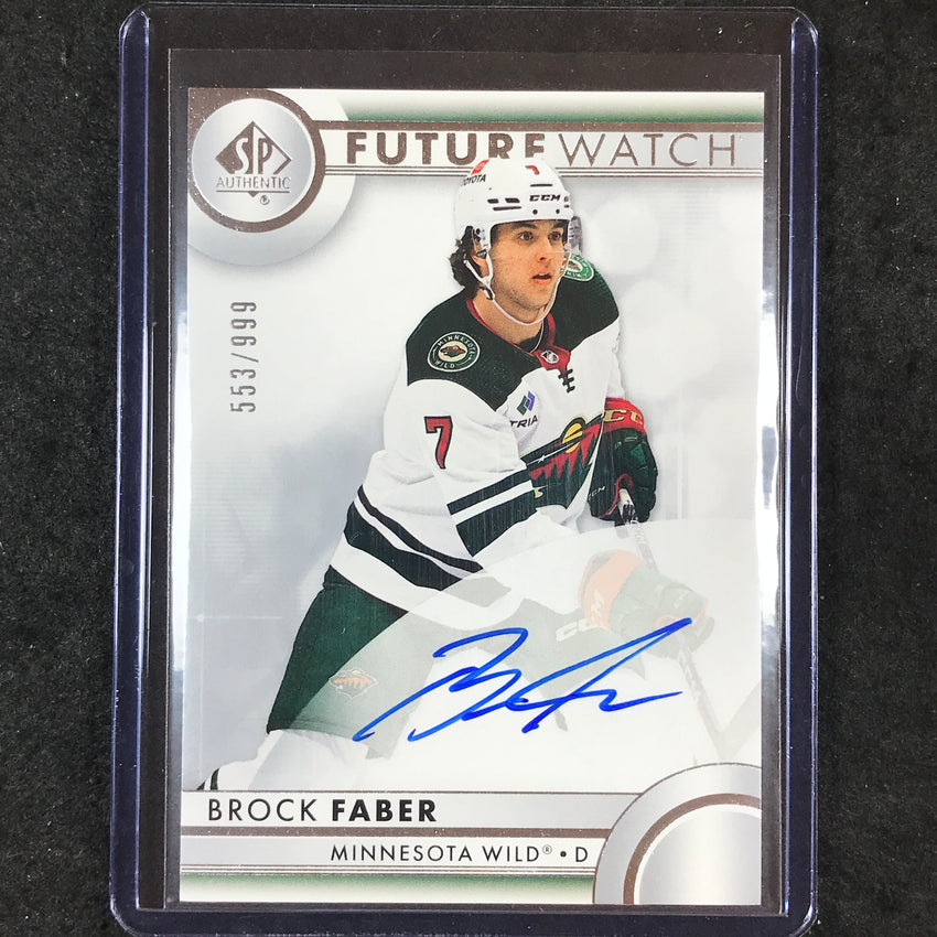2023-24 SP Authentic NHL BROCK FABER Future Watch Rookie Auto 553/999 #109