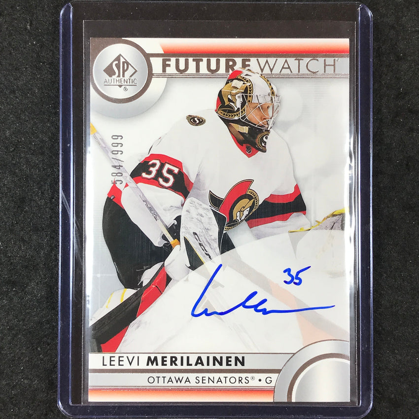 2023-24 SP Authentic NHL LEEVI MERILAINEN Future Watch Rookie Auto 584/999 #138